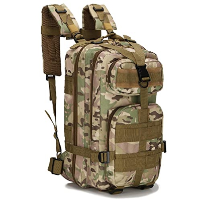 Lawaia Mochila táctica militar, 30L Mochilas Bolsa de senderismo al aire libre Trekking Camping táctico Molle Pack Hombres Tactical Combat Travel Bag 