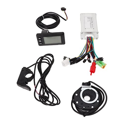 Kit de Controlador de Motor sin Escobillas, Medidor LCD Acelerador de Pulgar Larga Vida útil 24V 36V 48V Conjunto de Controlador de Motor PAS para Bic