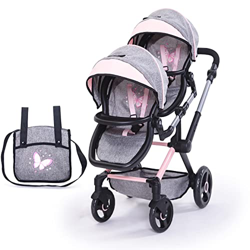 Bayer Design 26733AA Cochecito gemelar, Bolsa, Jeans-Gris, Rosa en oferta