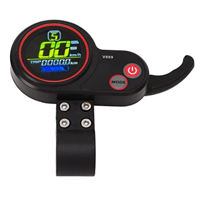 Uxsiya Panel de Visualización de Bicicleta Eléctrica, Acelerador de Scooter Eléctrico, USB de Plástico, Fácil Operación, LCD Duradero, Resistente Al A