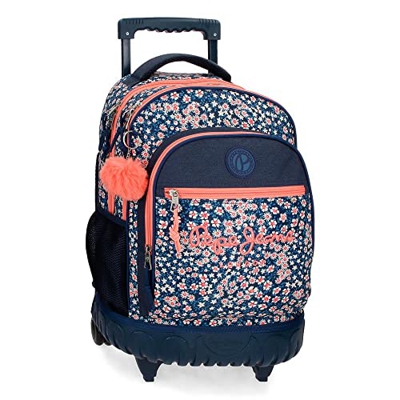 Pepe Jeans Leslie, Equipaje Bolsa De Mensajero Niñas, Azul (Blue), Tailla Unica