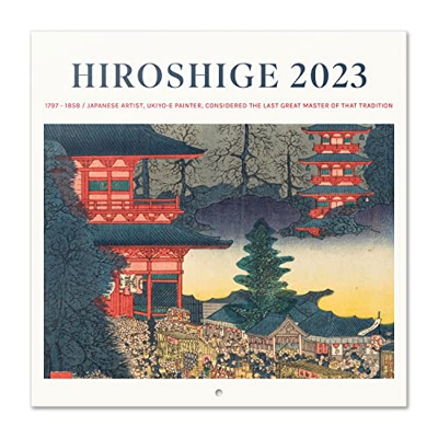 Grupo Erik Calendario Japanese Art Hiroshige 2023 - Calendario 2023 pared con certificado FSC - Calendario mensual 30x30cm, CP23047