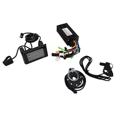 Kit de Controlador de Motor de Bicicleta Eléctrica, Controlador de Bicicleta Eléctrica de 3 Modos Acelerador de Pulgar 24V 36V 48V Onda Sinusoidal par