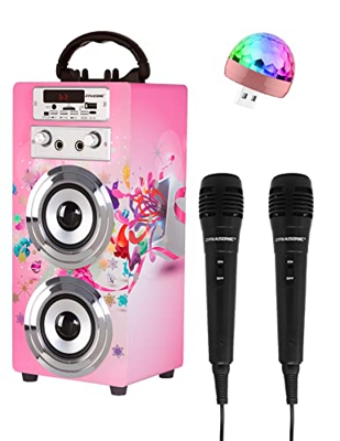 DYNASONIC (3º Generación, Modelo 2022 Karaoke con microfono, Regalos Originales para niños niña, Juguetes niña (Modelo 10 con Luz)