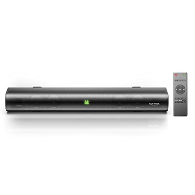 ULTIMEA Compacta Barra de Sonid, 60W Barra de Sonid para TV, Altavoz TV con DSP, Bluetooth, HiFi Soundbar con HDMI/Optical/AUX/USB