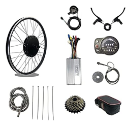 Samnuerly Kit de Bicicleta eléctrica 48V 1500W Rueda de Motor de rotación Trasera Motor de Cubo de radios sin Engranajes sin escobillas 20"24" 26"27.5 precio
