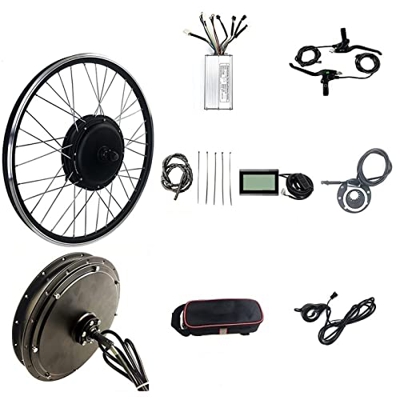Samnuerly Kit de conversión de Bicicleta eléctrica Kit de Bicicleta eléctrica 48V 1500W Rueda Trasera Sin escobillas Motor de Cubo de radios sin Engra