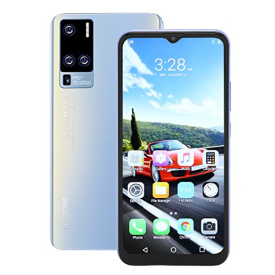 Topiky Smartphones Desbloqueados X50, Teléfonos Desbloqueados 4G Dual SIM Android 10, Teléfono Desbloqueado gsm 6.53in IPS Drop Screen, 6GB RAM 128GB 