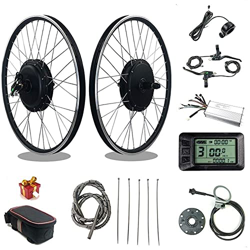 Samnuerly Kit de conversión de Bicicleta eléctrica 48V 1000W Motor de Rueda de Casete Trasero con Borde Opcional 20 24 26 27.5 28 29 Pulgadas 700C KT- precio