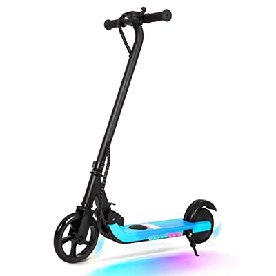 E-RIDES Patinete Electrico Niños 6 a 12 Años, 7 Pulgadas Scooter Eléctrico para Niños Plegable, fácilmente Plegable Patinete Electrico Niño con Luces 