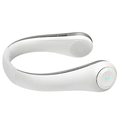 Whisverse Ventilador de cuello portátil, ventilador sin hojas, ventilador portátil con batería, diseño de auriculares sin hojas, 3 velocidades