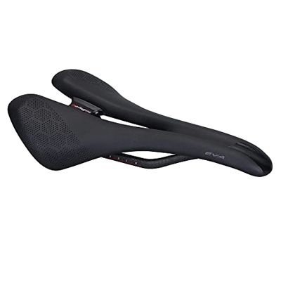 FIQARO Sillin Bicicleta MontañA,Sillin Bicicleta sillín de Bicicleta de Carretera MTB de Peso de Esponja EVA de Fibra de Carbono de 168g (Color : Blac