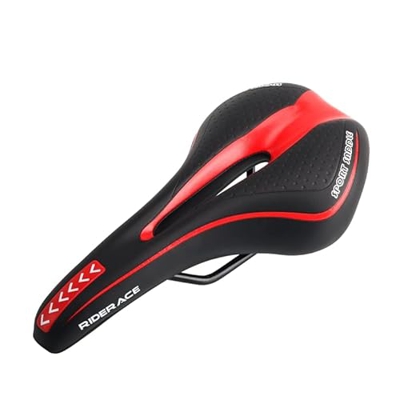 Sillin Bicicleta MontañA,Sillin Bicicleta Sillín de bicicleta, cojín de silicona, asiento de ciclismo, superficie de cuero PU, Gel relleno de sílice, 