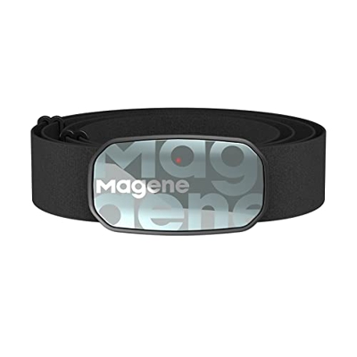 Magene H603 Monitor de frecuencia cardíaca Correa para el Pecho HRM Fitness Tracker IP67 Soporte Impermeable Bluetooth 4.2 y Ant+, Compatible con Waho