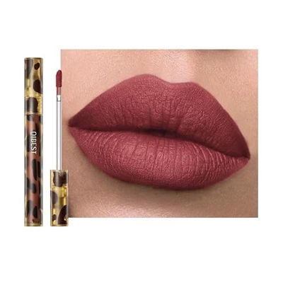 Maquillaje de lápiz labial líquido mate de terciopelo de larga duración y resistente al agua, brillo instantáneo de copa antiadherente, (Maple Leaf Re