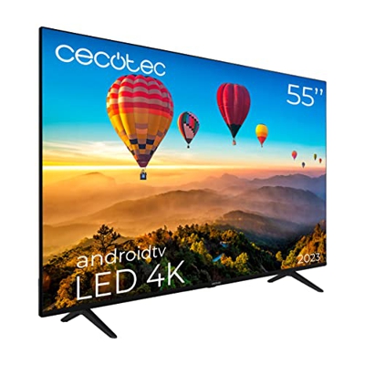 Cecotec Televisor LED 55" Smart TV A1 Series ALU10055S. 4K UHD, Android 11, Diseño Frameless, MEMC, Dolby Vision y Dolby Atmos, HDR10, Modelo 2023