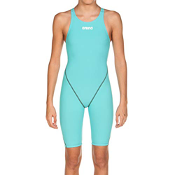 ARENA Bañador 1P Funny Letters V Traje De Baño, Mujer, Aquamarine, 12-3 en oferta