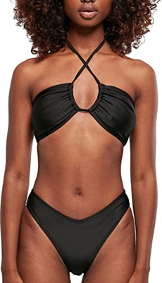 URBAN CLASSICS Biquini Para Mujer, Bañador De Dos Piezas Para Mujer, Biquini De Tiras Cruzadas, Conjunto De Biquini Y Slip, Talla M