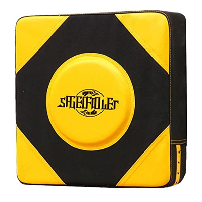 Qianly Wall Focus Boxing Pad Karate Kicking Bag Kickboxing Focus Punch Pads para Sparring Boxeo en Tailandia Sanda - Sólido Y Portátil, Negro y Amaril
