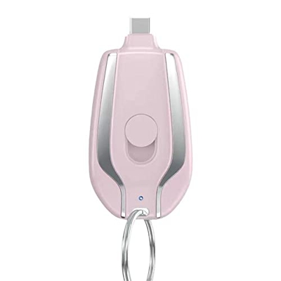 CZQIKEDA 1500mAh Mini Power Emergencia Pod,Llavero Cargador Portátil Tipo-C Power,Portátil Ultra-Compacto Banco De Energía De Carga Rápida Externa,Lla
