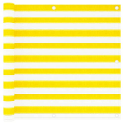 Pantalla de balcón amarillo y blanco 90x300 cm HDPE-Color: amarillo y blanco Material: 100% HDPE (polietileno de alta densidad) en oferta