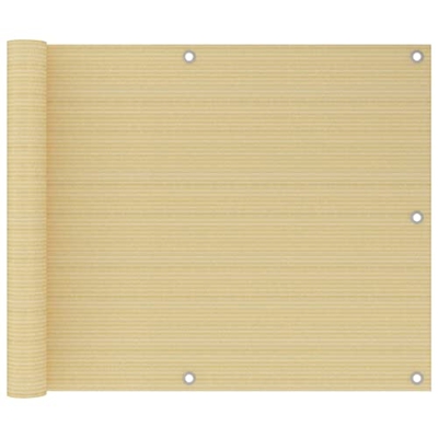 Pantalla de balcón Beige 75x300 cm HDPE-Color: Beige-Material: 100% HDPE (polietileno de alta densidad)
