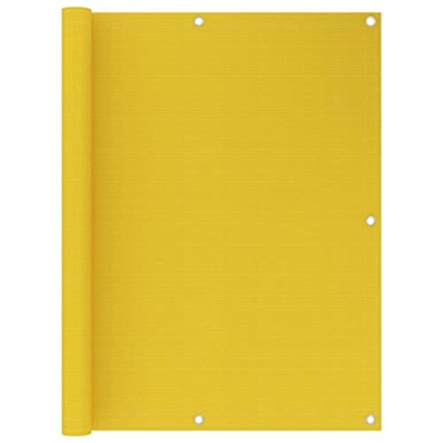 Pantalla de balcón amarillo 120x500 cm HDPE-Color: Amarillo-Material: 100% HDPE (polietileno de alta densidad)