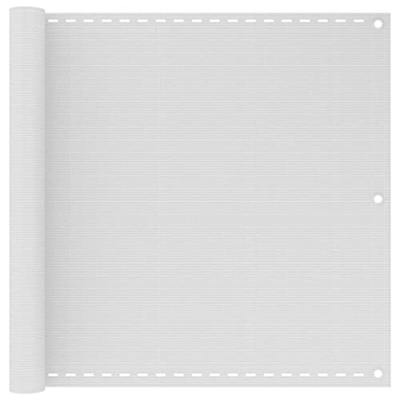 Pantalla de balcón Blanco 90x500 cm HDPE Color: Blanco-Material: 100% HDPE (polietileno de alta densidad)