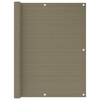 Pantalla de balcón gris pardo 120x300 cm HDPE-Color: gris pardo-Material: 100% HDPE (polietileno de alta densidad)