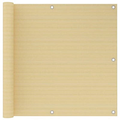 Pantalla de balcón Beige 90x300 cm HDPE-Color: Beige-Material: 100% HDPE (polietileno de alta densidad)