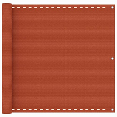 Pantalla de balcón naranja 90x600 cm HDPE-Color: Naranja-Material: 100% HDPE (polietileno de alta densidad)