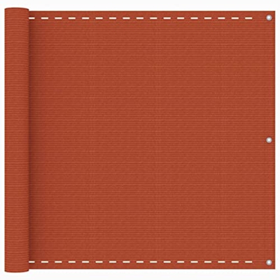 Pantalla de balcón naranja 90x600 cm HDPE-Color: Naranja-Material: 100% HDPE (polietileno de alta densidad)