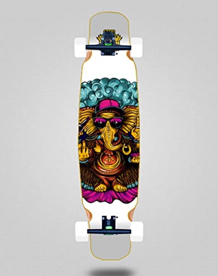 South Force Skate Skateboard Longboard Complete Mix Bamboo 46 x 9 Rev White