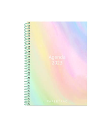 Papertrac - Agenda Enero 2023 Diciembre 2023 - Día Página - Tamaño 15x21 (A5) - Idiomas: Castellano, Inglés, Catalán, Euskera y Gallego - Colors precio