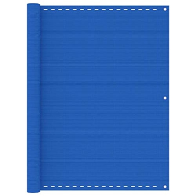 Pantalla Balcón Azul 120x600 cm HDPE-Color: Azul-Material: 100% HDPE (polietileno de alta densidad)
