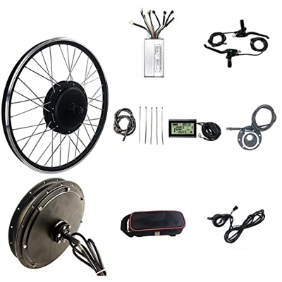 Samnuerly Ebike Conversion Kit 48V 500W Control E-Bike Conversion Kit 20", 24", 26", 27.5", 28", 29er, 700C Controlador de Velocidad de Ruedas trasera