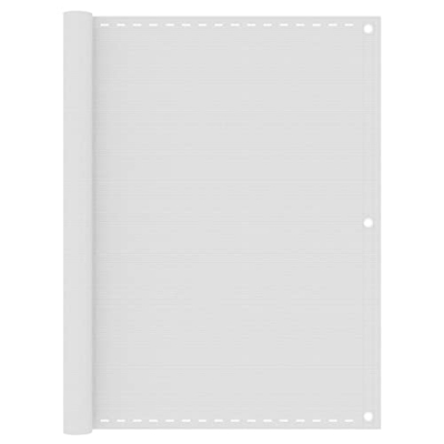 Pantalla de balcón blanca 120x500 cm HDPE-Color: Blanco-Material: 100% HDPE (polietileno de alta densidad)