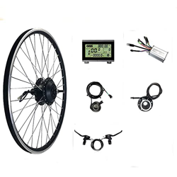Samnuerly Kit de conversión de Bicicleta eléctrica 24V250W 16"/20"/24"/26"/27.5"/28"/700C con Motor de buje Delantero/Trasero sin Engranajes sin escob en oferta