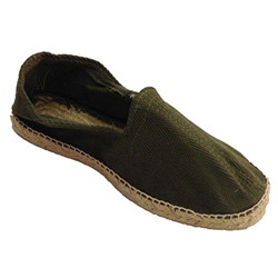 Alpargatas de Esparto Tela de Espiga y Suela de Goma por Debajo Made in Spain en Kaki (Necesario Talla Extra) Talla 40 precio