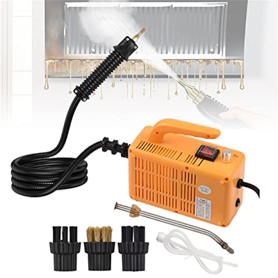 SEEANN Limpiador a Vapor de 2600 W, máquina de Limpieza a Vapor presurizada de Alta Temperatura portátil con Cabezales de Cepillo de Tubo de extensión