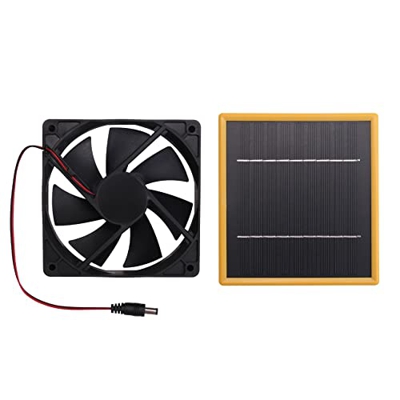 Daweglop Ventilador de Escape Solar de 12 V y 5 W, Extractor de Aire, Mini Ventilador de 5,6 Pulgadas, Ventilador Alimentado por Panel Solar para Inve
