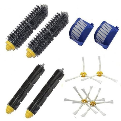 IMASHNA Cerda;batidor Flexible;Cepillo Armado;Filtro Aero Vac/Apto for IRobot Roomba 600 620 630 650 660 (Color : Light Yellow)