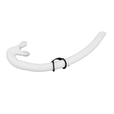 Changor Tubo de Respiración de Buceo de Silicona, Snorkel de Buceo Portátil Plegable Flexible para Nadar para Adultos(Blanco)