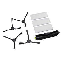 Cepillo Lateral para Aspiradora Robot, Accesorios para Aspiradora Robot, Reduce los Alérgenos de la Trampa de Polvo, Atrapa las Partículas Finas, Piez características