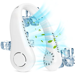dsfen Ventilador 3 Engranajes portátil sin Hojas Cuello Colgante 2600 mAh Gran Capacidad Aire Acondicionado Perezoso USB Ventilador pequeño de Mano características