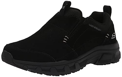 Skechers OAK CANYON, Zapatos para Hombre, Black Suede/Trim, 44 EU