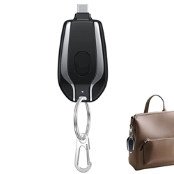 Rolempon Llavero Cargador Power Bank - Cargador Mini Power Pod de 1500 mAh para teléfono,Mini Paquete de batería ultracompacto Banco de energía de Res en oferta