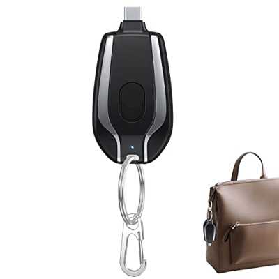 Rolempon Llavero Cargador Power Bank - Cargador Mini Power Pod de 1500 mAh para teléfono,Mini Paquete de batería ultracompacto Banco de energía de Res