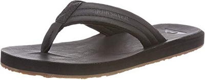 Quiksilver Carver Nubuck-Sandals For Men, Zapatos de Playa y Piscina Hombre, Negro (Solid Black Sbkm), 46 EU
