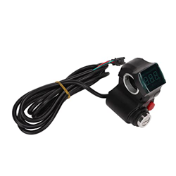 Uxsiya Acelerador Giratorio para Bicicleta Eléctrica, Interfaz SM Pantalla de Voltaje Digital Accesorio para Bicicleta Eléctrica para Reemplazo en oferta